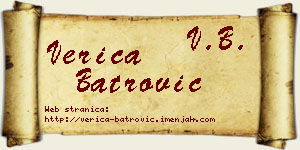 Verica Batrović vizit kartica